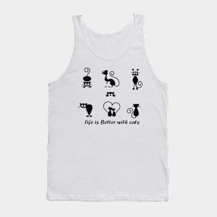 LIFE IS BETTER WITH CATS/ CATS LOVER/ GIFT Tank Top